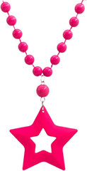 Vintage 70s 80s Neon Star Necklace Geometric Choker Pendant for Women Men