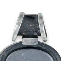 Oval Onyx Cabochon Slide Pendant | Vintage Thailand Sterling Silver 925