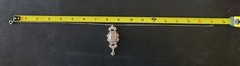 Vintage Silver Tone Filigree Locket Pendant Photo Necklace with 17 Inch Chain