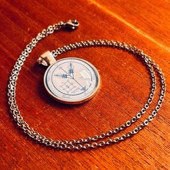The Greater Key of Solomon: The Fourth Pentacle of Jupiter Talisman Necklace