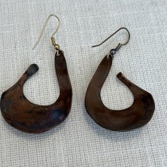 Vintage Copper Ral Rolph Andrea Ludden Pierced Earrings Cuffs Copper Brass