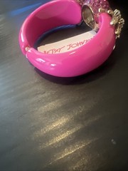 Betsey Johnson Hot Pink Owl Bracelet And Ring Set – Extremely Rare- G1