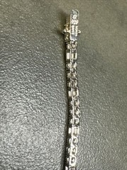 Sterling Silver 925 Cz Stone Tennis Bracelet Marked Korea Docz Jjj Z92