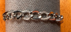 1960s Sterling Ladies wide link bracelet 7 1/4″ 12 g