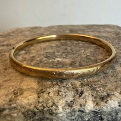 Vintage Marathon 14k Gold Filled Hinged Child’s Bangle Bracelet