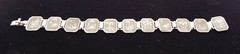 VTG SIGNED JAPAN ORIGINAL DAMASCENE 11 PANEL SIAM LINK BRACELET 24K INLAY
