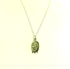 Vintage Fire Opal Pendant Neclace 925 Silver .75*18