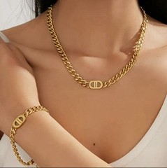 Luxury French Romantic Vintage Style Jewelry Set Elegant Zinc Alloy Necklace