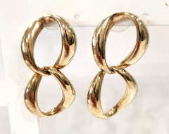 Vintage Gold Tone Pierced Earrings 80’s/90’s Good Quality Lot of 12