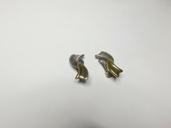 Mixed Metals Ribbon Clip On Earrings Vintage