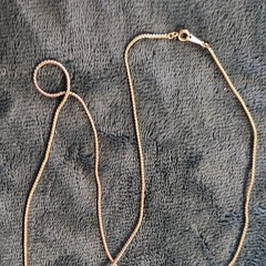 18K Gold Filled Chain Necklace Lobster Clasp Signed No Stone