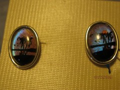 GENUINE BUFFALO WINGS BY HOFFMAN EARRING SET VINTAGE SCREW ON STYLE