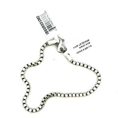 NIB EFFY sterling silver box bracelet 8.5in $252 retail