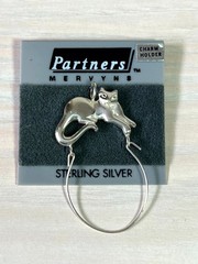 Vintage Partners Mervyns Sterling Silver Cat charm holder – excel condition