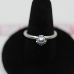 Pearl Gemstone Ring Sterling Silver