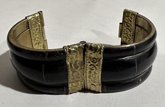Vintage India bangle 100% genuine horn bone brass stone bracelet Made In India