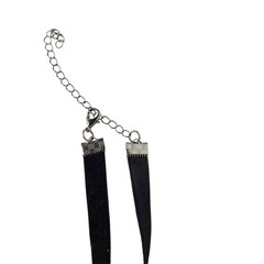Vintage 90s Yin Yang Velvet Choker Necklace Grunge Goth Alt Y2K Indie Coquette