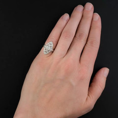 0.80Ct White Round Cut Simulated Diamond Antique Style Art Deco 925 Silver Ring