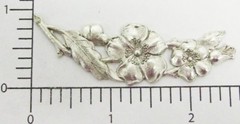 30584 Victorian Floral Spray Jewelry Finding Silver Ox
