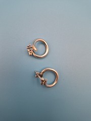 Silver 925 Loop Earings Vintage #E104