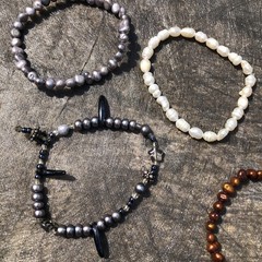 Genuine Cultured Pearl jewelry Lot Real Pearls Semi precious stones