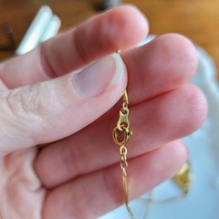 Vintage Gold Mesh Bib Necklace w Dainty Chain 1970s Disco Style