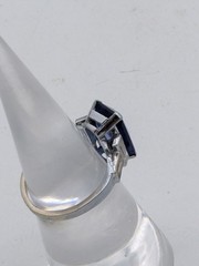 Antique Art Deco 14k 5 Ct Tanzanite/ Diamond Ring Size 5