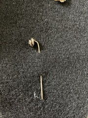 Diamond In Sterling Stick Pin. 2” Long .04mm Diamond