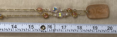 Vtg Kirks Folly Kissing Cherubs Pendant Necklace AB Rhinestones Retired 1990’s