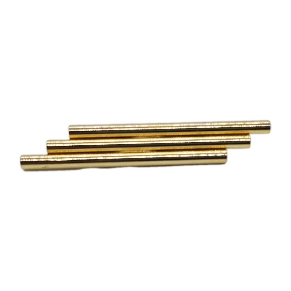 Bar Brooch Gold tone tube Pin Modernist Modern Vintage 3.5 in