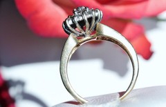 10k yellow gold ring 1.25ct natural diamond size 6.75 vintage handmade 5.1gr