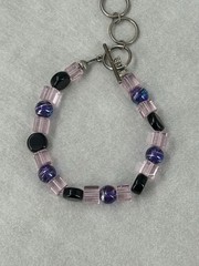 Handmade Shades of Purple Glass Bead Bracelet