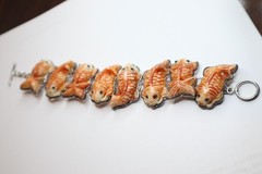 Carved Koi Fish Bracelet .925 Silver