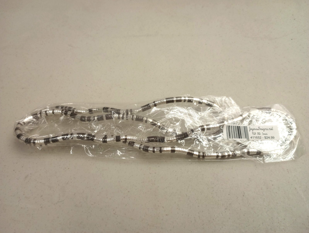 Segmented Bendable Moldable Snake Necklace / Bracelet Twist Coil Hematite Silver