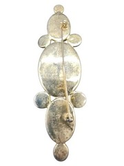 HUGE 4.25″ DICHROIC GLASS STERLING SILVER & PEARLS IMPRESSIVE BROOCH PIN ARTISAN