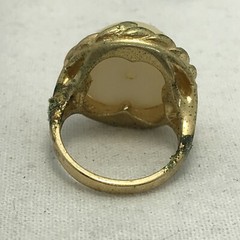 Vintage 18K GE Plated Signed A Faux Pearl Ring varied sizes
