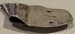 VINTAGE 1 5/8” STERLING SILVER FIGURAL GUN HOLSTER FLORAL PENDANT – 7.7 Grams