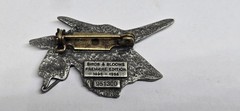 Vintage Birds & Blooms Pewter Hummingbird Pin Brooch Premiere Edition
