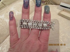 VTG Rhinestone 3 Piece Set Necklace, Bracelet and Earring Set