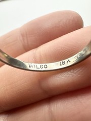 Vintage Wilco 18k White Gold Wedding Band Ring Size 5.5
