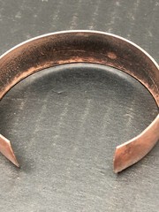 Copper and Brass Cuff Bracelet, Adjustable, 1/2″ Wide 1980’s !!!! VTG