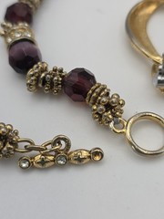 Vintage Gold Tone Costume Jewelry Lot Mixed Materials Wearable Hoops Enamel…