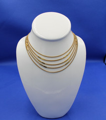Monet 5 Strand Gold Tone Necklace 15″-17″