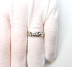 Antique Art Deco Diamond Wedding Band 14KW Ring Size 6 UK-L1/2 EGL USA 5.55 MM