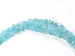New Natural Raw Paraiba Apatite Chip Bead Sterling Silver 925 Necklace