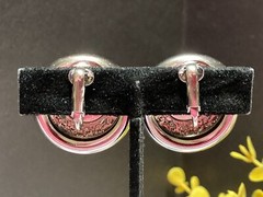 Three Ladies by roxsann Faux Rose Quartz Handcrafted Fashion Vintage Earrings