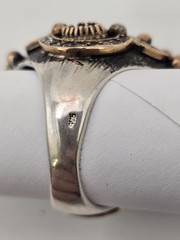 Vintage High Quality Costume Jewelry Ring Stamped 925 Size 8-1/4 Metal Gemstone