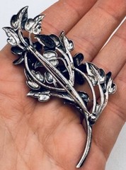 Vintage Danecraft Sterling Silver Floral Spray Brooch Pin Blooming Branch 3 1/8”