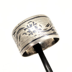 Vintage RING KUBACHI Silver⭐️916 stamp Star ussr with Blackening-size: 6.5US #13