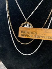 SHP EXCL Pendant Necklace Triple Strand Swan White Gold Tone Vintage Stan Home